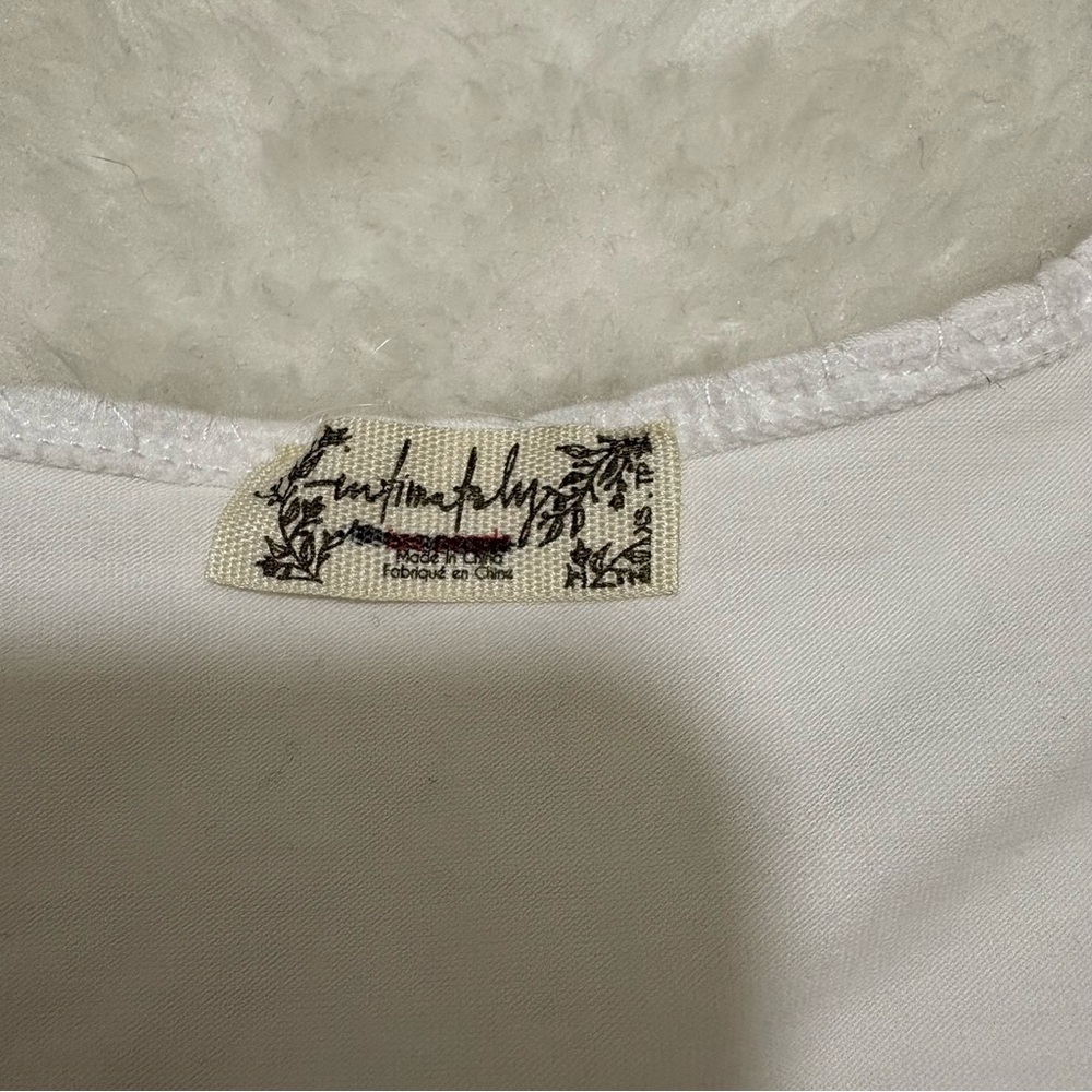 FREE PEOPLE INTIMATELY white top and baby doll shorts pajama loungewear set - Picture 6 of 10